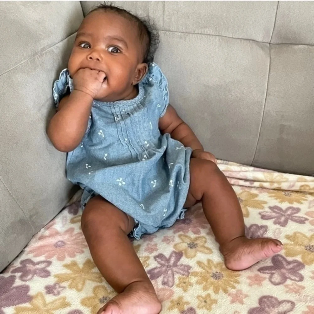 Carter’s Baby One Piece Shorts Romper | 3 Months | Blue